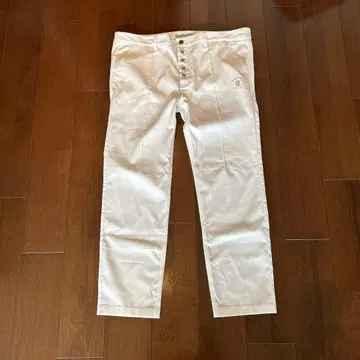 Russelino 화이트 골프 슬랙스 코튼 100 치노 팬츠