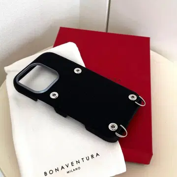 시착만 한 상품 보나벤츄라 iPhone16pro용 스냅 버튼 케이스 블랙