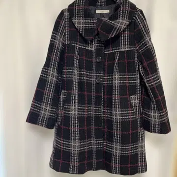 shuca 체크 무늬 롱 코트 L 사이즈