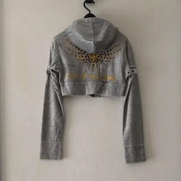 CECIL McBEE 크롭 스컬 후드티 숏 기장 후디