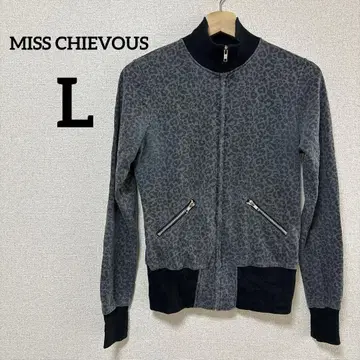 새상품급 MISS CHIEVOUS [ L ] 레오파드 무늬 집업 후드티