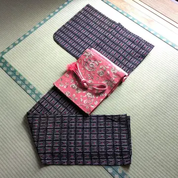 본고장 목화 쿠루메가스리 길조의 겹겹이 쌓인 마스무늬 새상품급