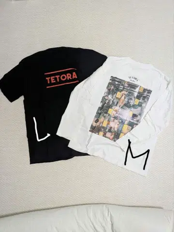 TETORA 반팔 티셔츠 긴팔 티셔츠 롱티 2장 세트