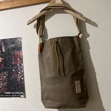 [레어] 이치자와 캔버스 교토 숄더백 캔버스 가죽 베이지