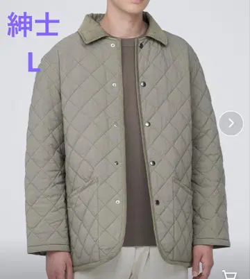 MUJI 세탁 가능한 퀼팅 자켓 신사 L 샌드 베이지