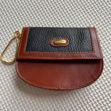 BALLY bally 발리 가죽 코인 케이스 동전 지갑 브라운 블랙