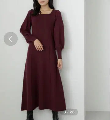 스퀘어 넥 니트 원피스 정가 12,980엔