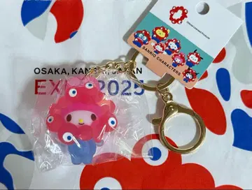 산리오 미야쿠미야쿠 입체 마스코트 클리어 컬러 키링 마이멜로디