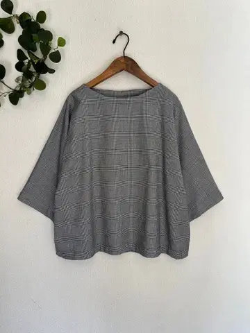 글렌체크*돌먼 풀오버 handmade