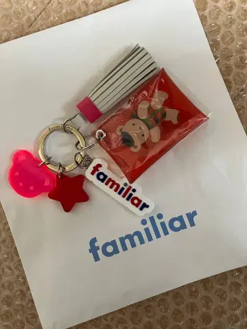 familiar 패밀리아 커스터마이즈 참 카라비너 곰 클리어 케이스