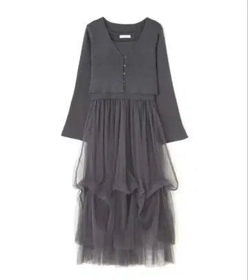 내추럴 뷰티 베이직 앙상블 튤 니트 원피스