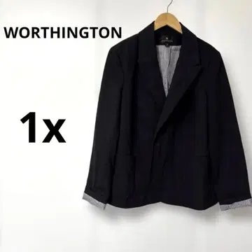 WORTHINGTON 테일러드 자켓 1X 블랙