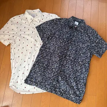 Paul Smith의 화이트와 다크 블루 반팔 셔츠 세트