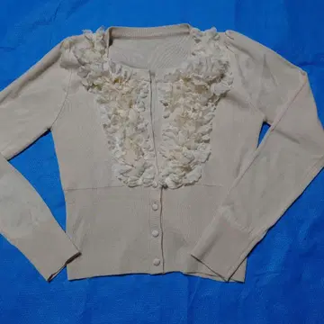 플라워 모티브 긴팔 가디건