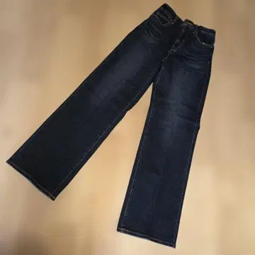 PLST 데님 하이라이즈 와이드 청바지