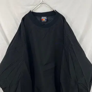 USA 90s 나일론 풀오버 나일론 자켓 블랙 자수