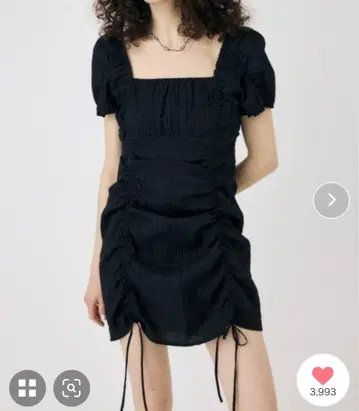 GATHER RIBBON MINI 드레스 2