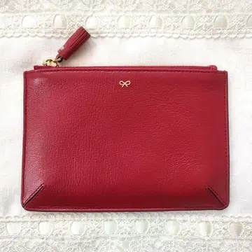 빨간색 [ 안야 힌드마치 ] 파우치 여권 케이스 프래그먼트 루스 포켓