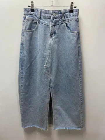 I-SOOK 데님 스커트 센터 슬릿 M