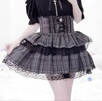 MA*RS 하이웨스트 스핀들 볼륨 치마바지 그레이 미사용 새상품 택 포함