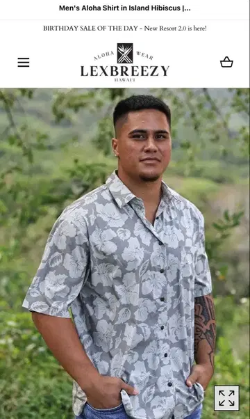 LEXBREEZY 하이비스커스 패턴 반팔 셔츠 XS