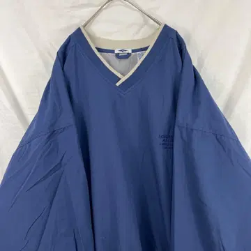 00s Y2K 자수 나일론 풀오버 나일론 자켓 블루 파랑