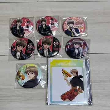 은혼 오키타 소고 캔뱃지 7개 아크릴 키링 1개 세트