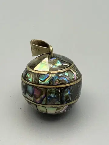 오르골 볼 전복 패각 펜던트 목걸이 탑 여성용