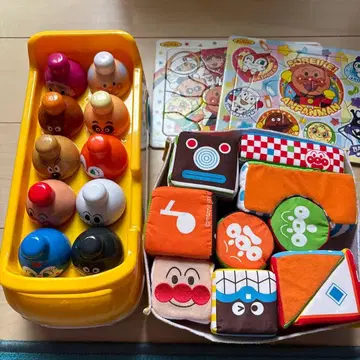 호빵맨 베이비라보 세어 쌓는 버스와 부드러운 블록 퍼즐 세트