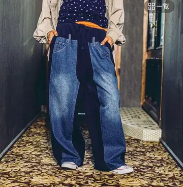 mode norm core 패치워크 스웨트 팬츠