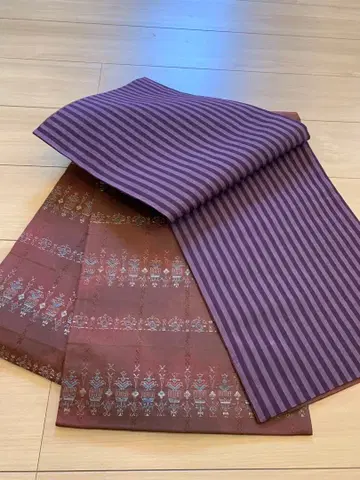 후쿠로 오비 순수 실크 새상품급