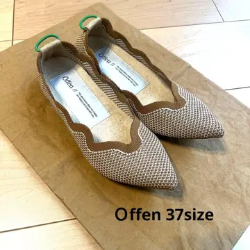 오펜 37 스캘럽 펌프스 White&brown