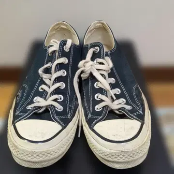 컨버스 척테일러 로우컷 캔버스 스니커즈 블랙 8 사이즈