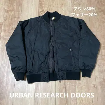 URBAN RESEARCH DOORS 블랙 MA-1 다운 자켓