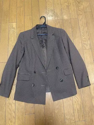 더 수트 컴퍼니 브라운 체크 더블 자켓 팬츠 세트