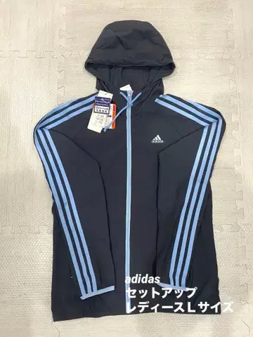 adidas UV 보호 후드 부착 저리 셋업 L 사이즈 택 포함 새상품