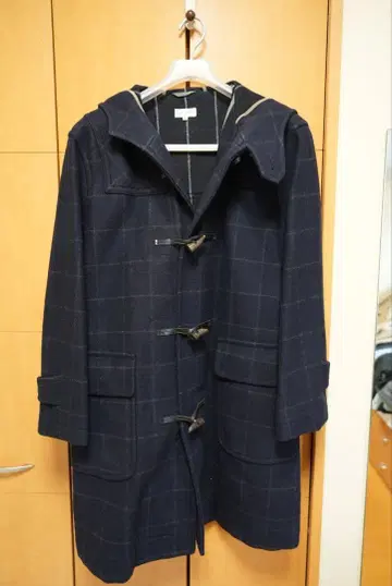 폴 스미스 네이비 체크 더플 코트 M