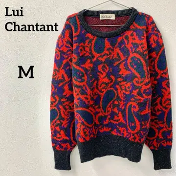 Lui Chantant 루이샨탄 모헤어 혼방 니트 스웨터 페이즐리 무늬