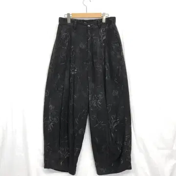 RYU 류 : 트로미 올 패턴 와이드 턱 팬츠 4 그레이 일본제