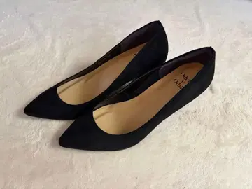 오데뜨 앤 오딜 블랙 스웨이드 느낌 스틸레토 펌프스