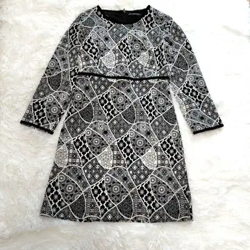 ZARA Trafaluc 긴팔 원피스 XS 꽃무늬 블랙