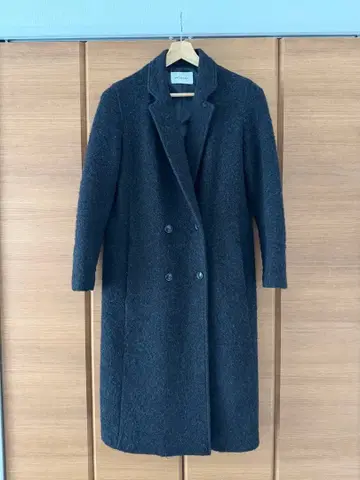 MOUSSY 다크 그레이 더블 브레스트 코트
