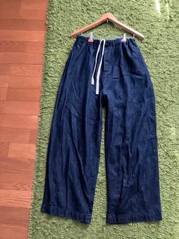 미즈이로 인드 mizuiroind 와이드 데님 팬츠 면 100%