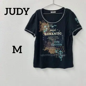 JUDY COLLECTION 큐빅 T셔츠 블랙