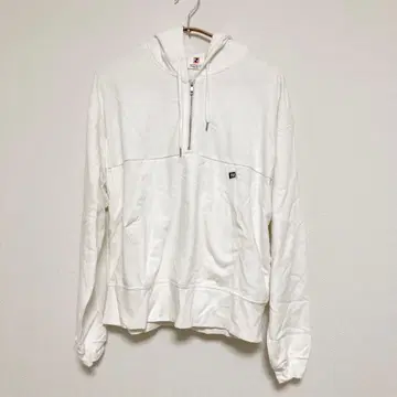 newhattan 화이트 후드 부착 후드티