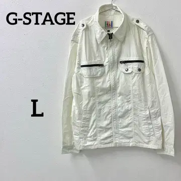 G-STAGE 화이트 밀리터리 자켓 L 사이즈 남성용