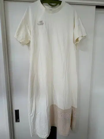 뉴발란스 원피스 화이트 베이지 여성용 L 반팔