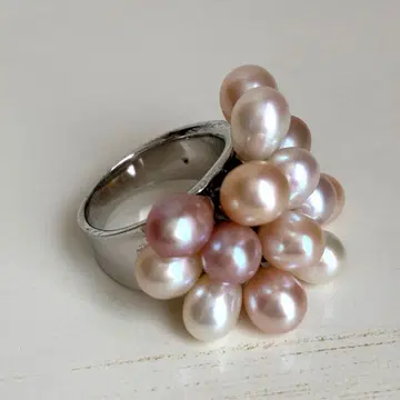 펄 실버 반지