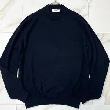 [새상품급 50사이즈] 그랑사쏘 모크넥 니트 하이 게이지 블랙 XL상당