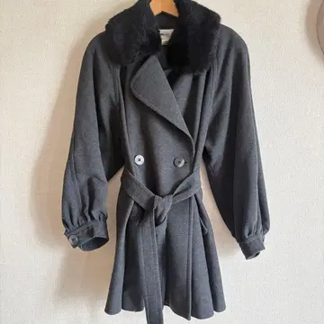 새상품급 Rene 울 코트 9호 허리 마크